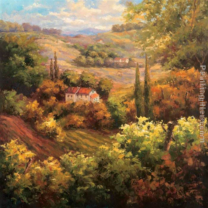 Mediterranean Valley Farm painting - Hulsey Mediterranean Valley Farm art painting